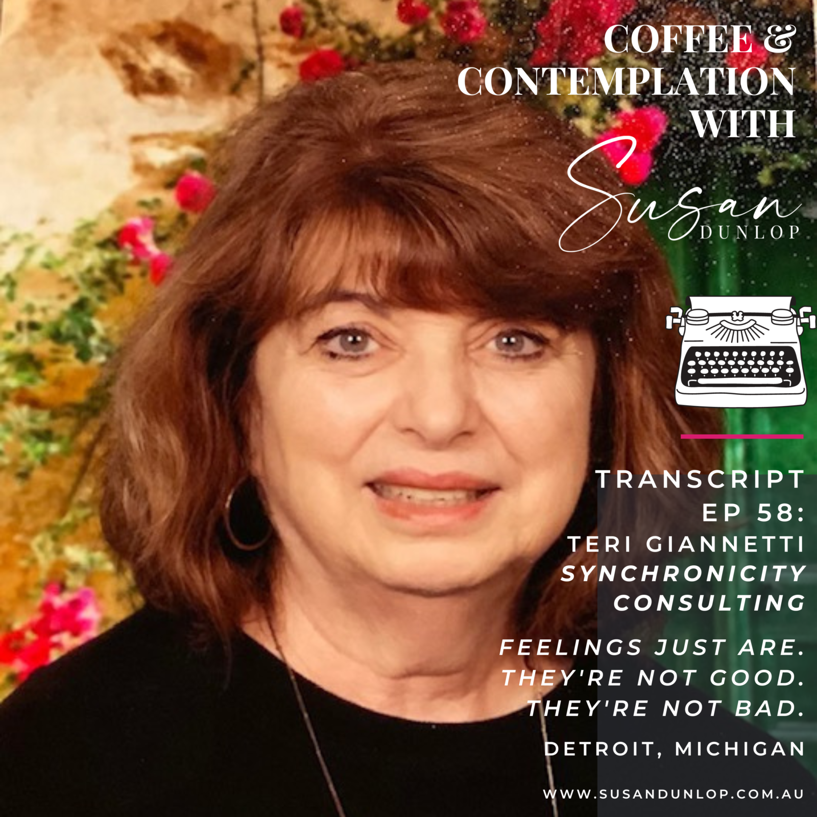 Teri Giannetti coffee and contemplation with susan