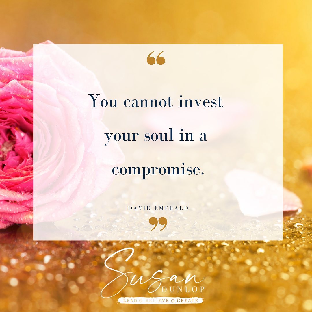 you cannot invest your soul in a compromise